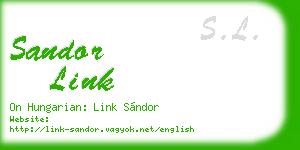 sandor link business card